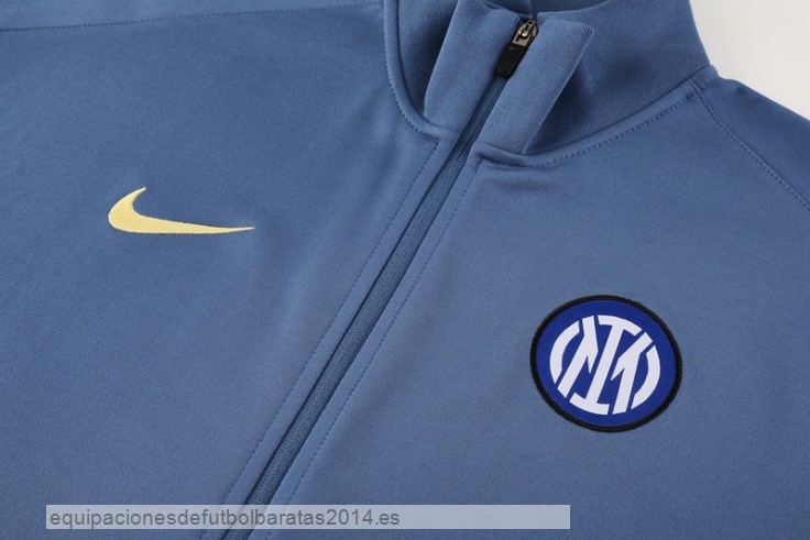 Nuevo Ropa Deportiva Con Cremallera Larga Inter Milan 24/25 Gris Azul Baratas